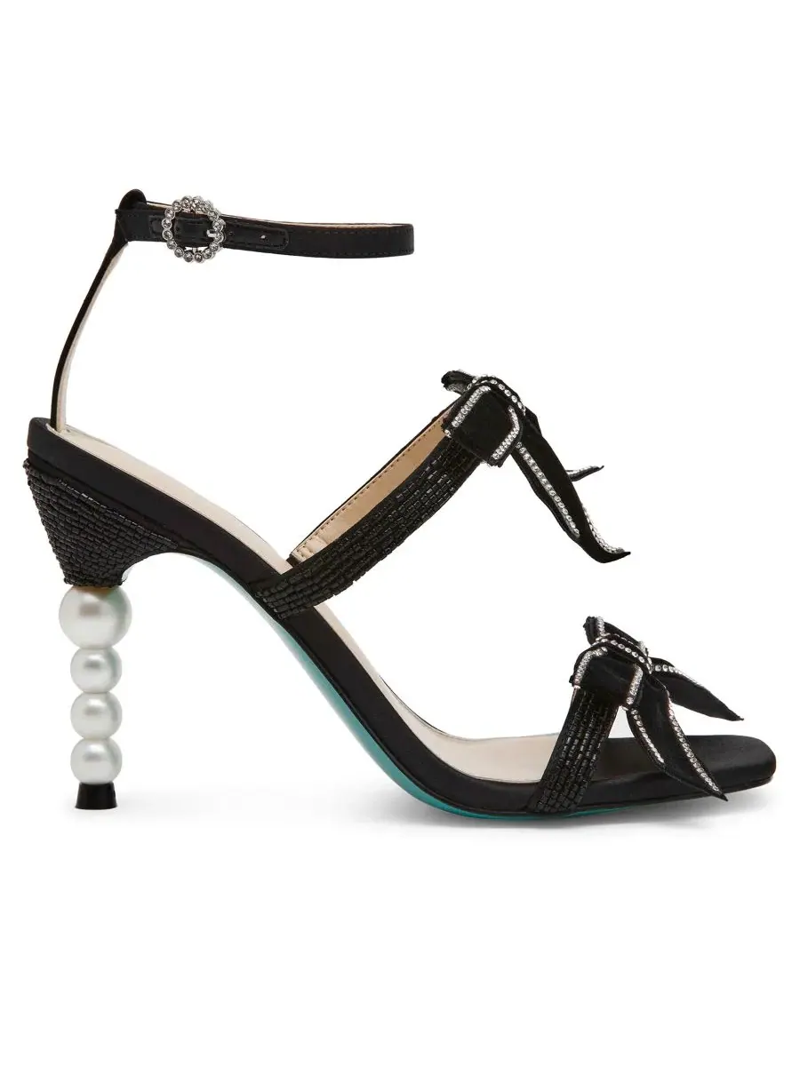 Босоножки Sammy на каблуке-архитектуре Betsey Johnson — изображение 2 из 5, черный