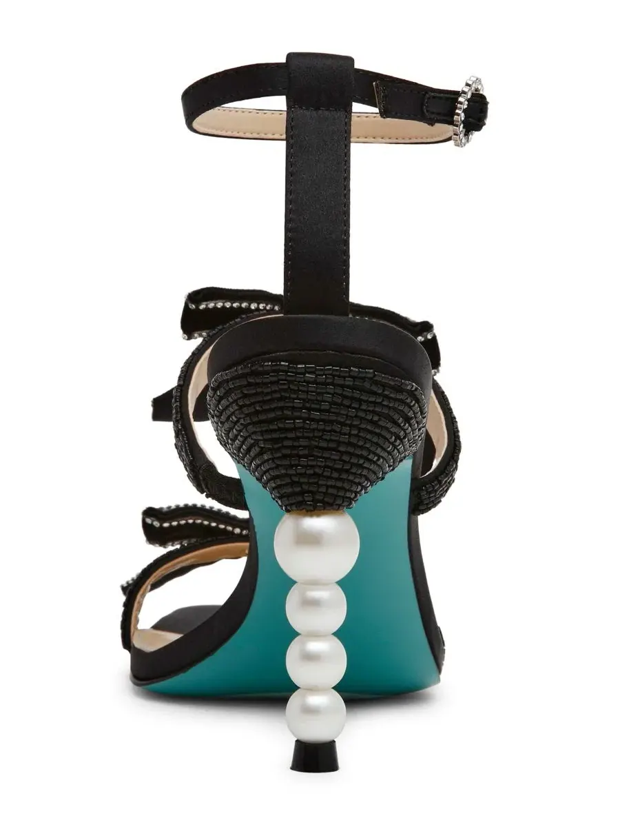 Босоножки Sammy на каблуке-архитектуре Betsey Johnson — изображение 3 из 5, черный