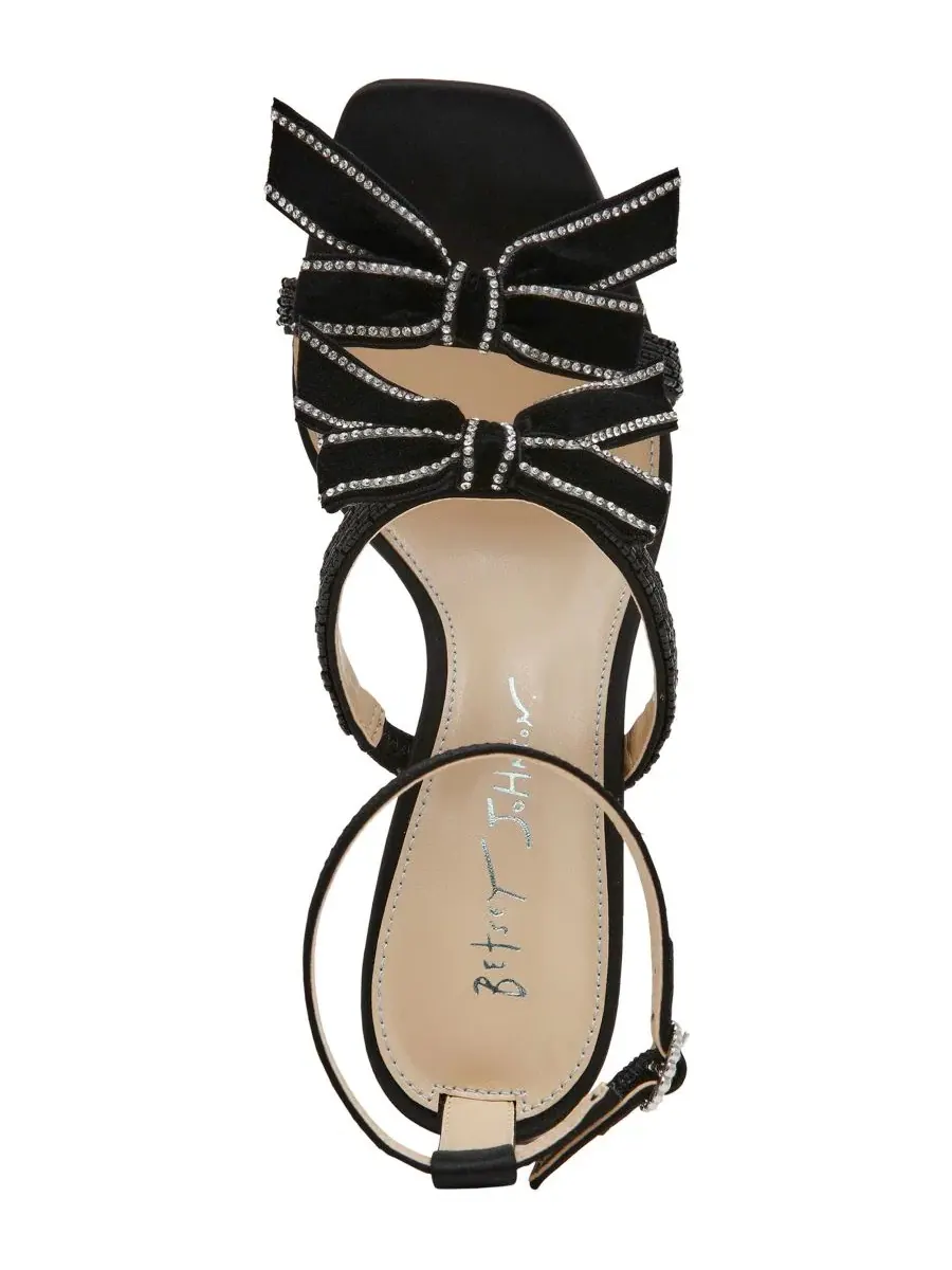 Босоножки Sammy на каблуке-архитектуре Betsey Johnson — изображение 4 из 5, черный