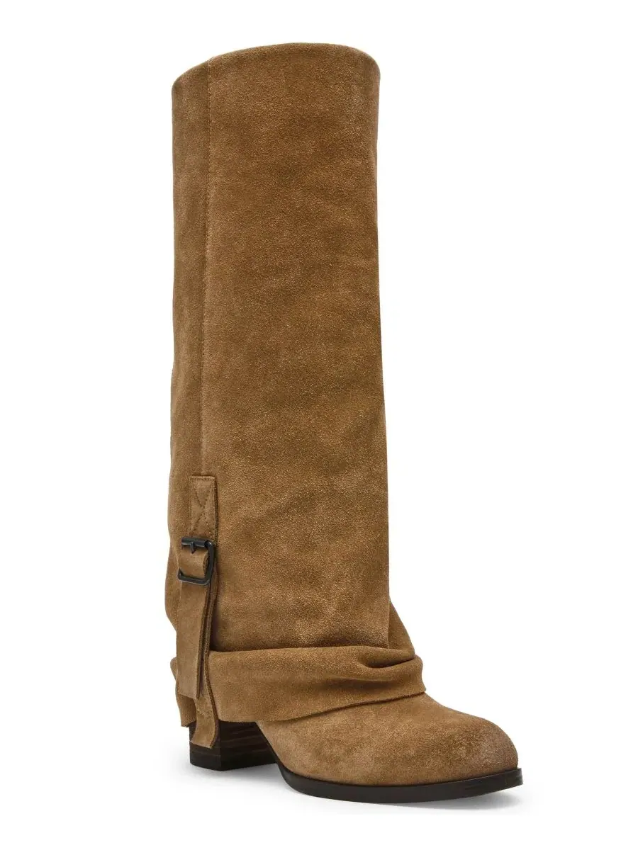 Ботинки с манжетами и каблуком-блок Bozeman Cuffed Block Heel Tall Slouch Steve Madden