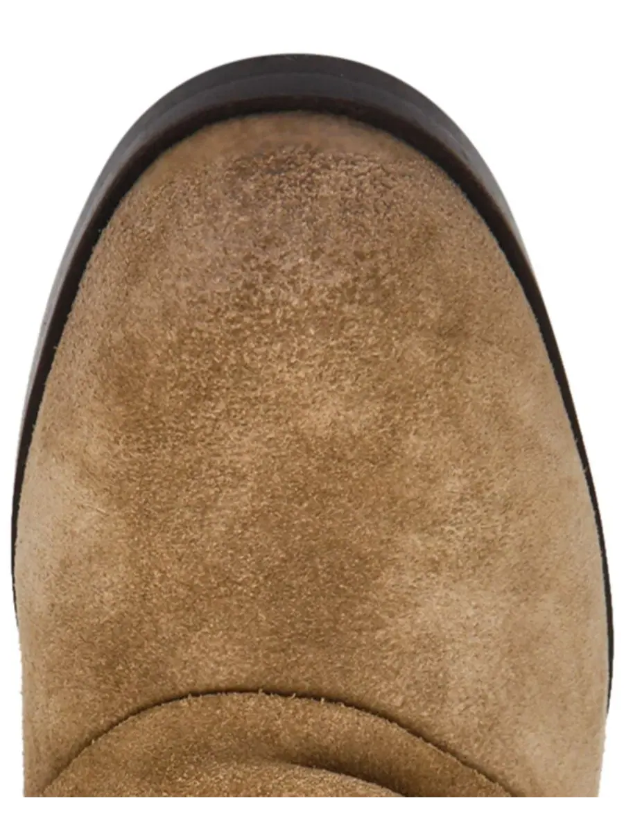 Ботинки с манжетами и каблуком-блок Bozeman Cuffed Block Heel Tall Slouch Steve Madden — изображение 4 из 7, бежевый