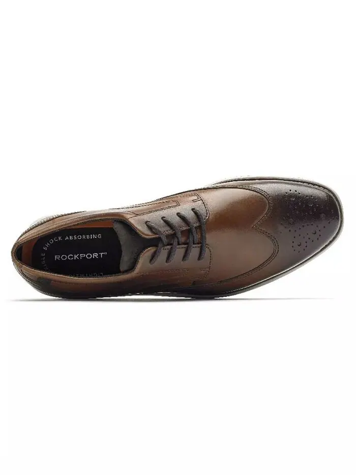 Мужские оксфордские туфли Garett Wingtip Rockport — изображение 4 из 9, коричневый