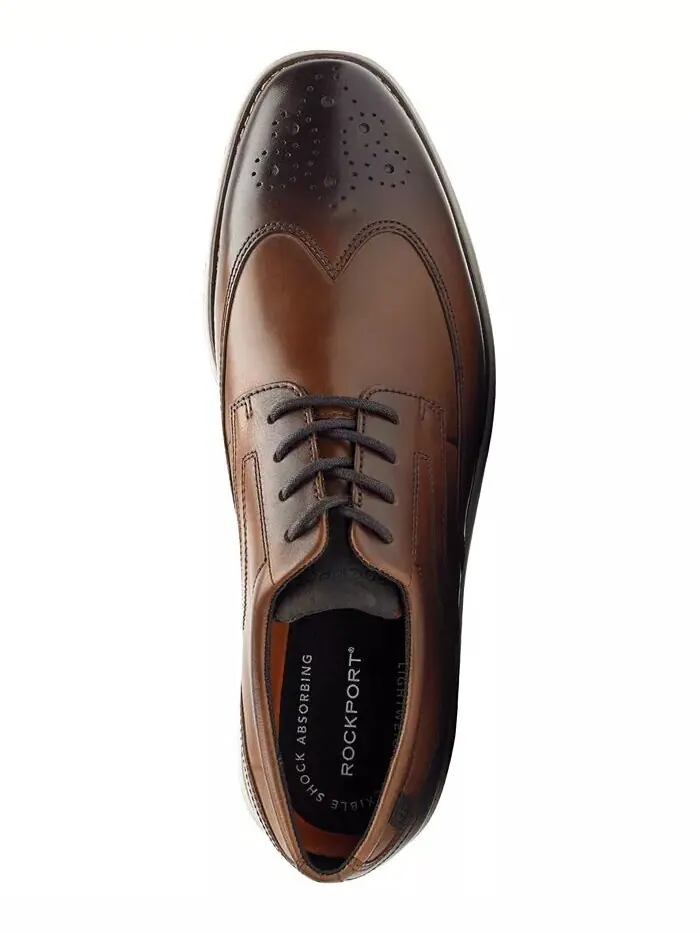 Мужские оксфордские туфли Garett Wingtip Rockport — изображение 6 из 9, коричневый
