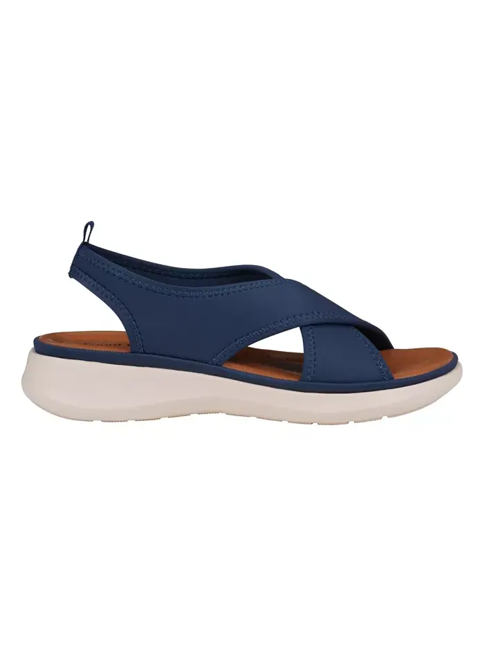 Женские босоножки Nixie на платформе с клиньями из эластичного лайкра GC Shoes — изображение 2 из 5, темно-синий