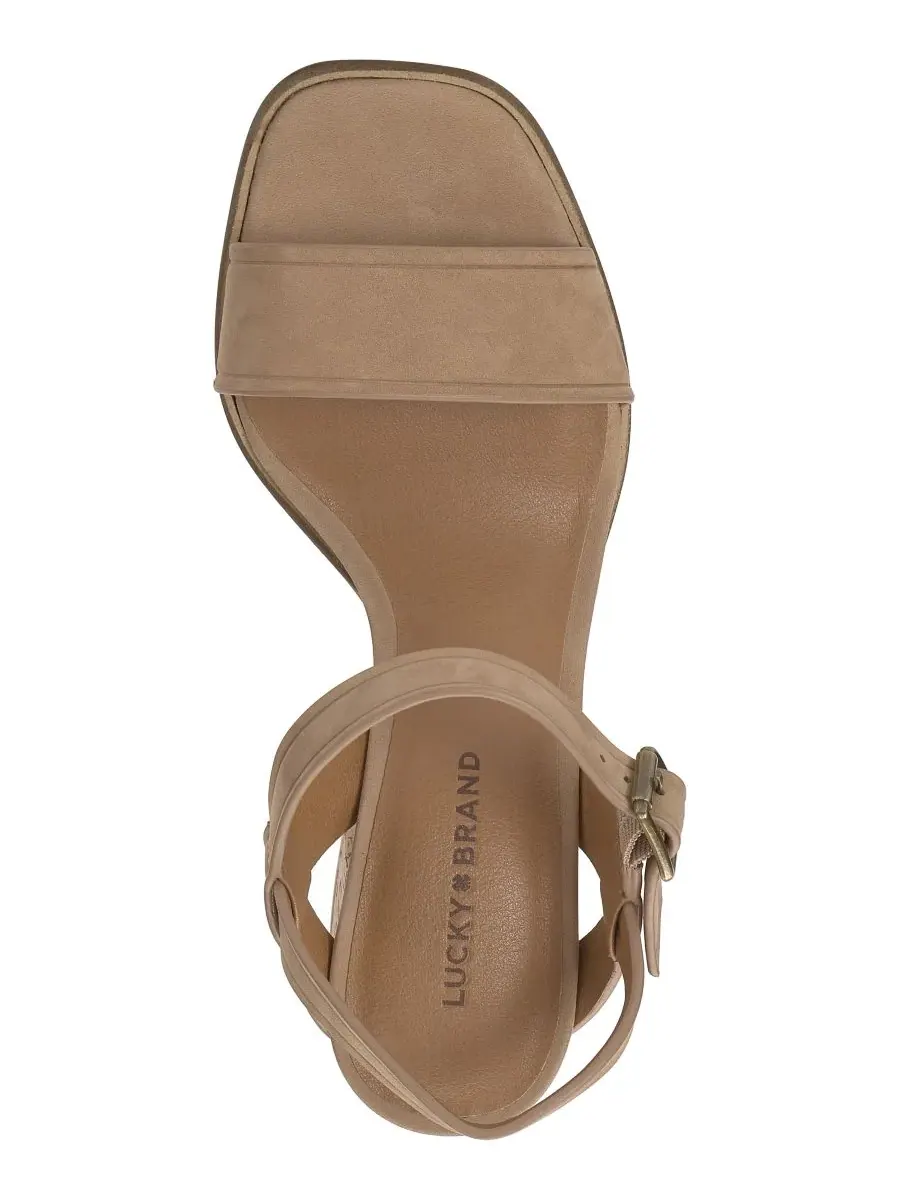 Женские сандалии на толстом каблуке Hallia Lucky Brand, Cortado Oiled Nubuck — изображение 4 из 5
