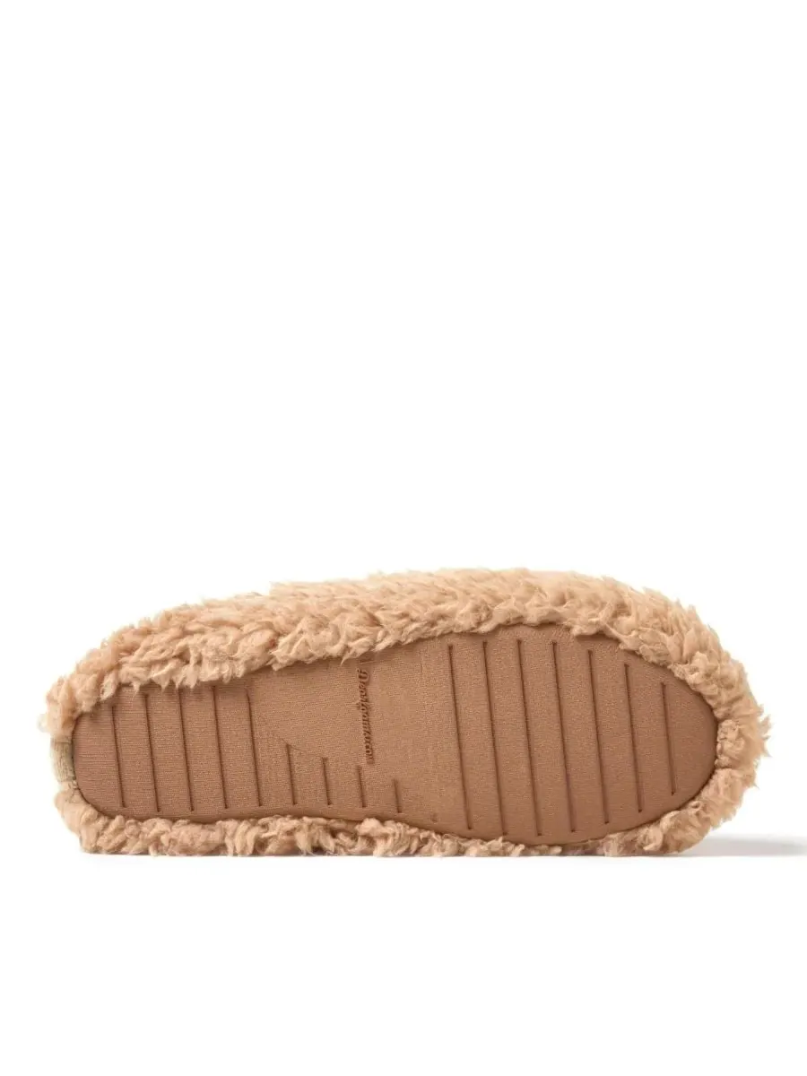 Женские домашние тапочки Chelsea Shaggy Pile Bootie с пушистым ворсом Dearfoams — изображение 5 из 8, бежевый
