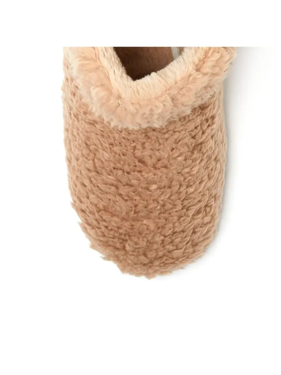 Женские домашние тапочки Chelsea Shaggy Pile Bootie с пушистым ворсом Dearfoams — изображение 8 из 8, бежевый