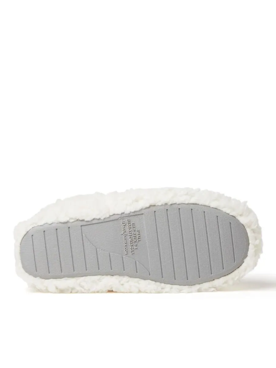 Женские домашние тапочки Chelsea Shaggy Pile Bootie с пушистым ворсом Dearfoams, Muslin — изображение 4 из 4