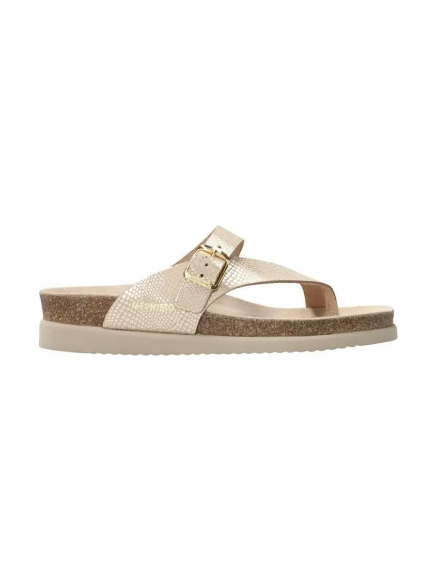Сандалии Helen Metallics Sand Havana из кожи Mephisto — изображение 3 из 6, песочный