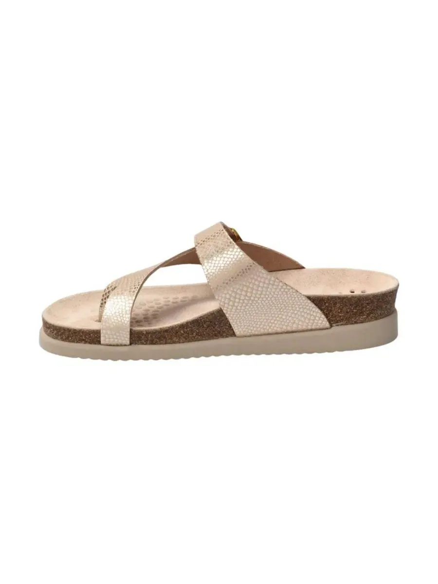 Сандалии Helen Metallics Sand Havana из кожи Mephisto — изображение 4 из 6, песочный