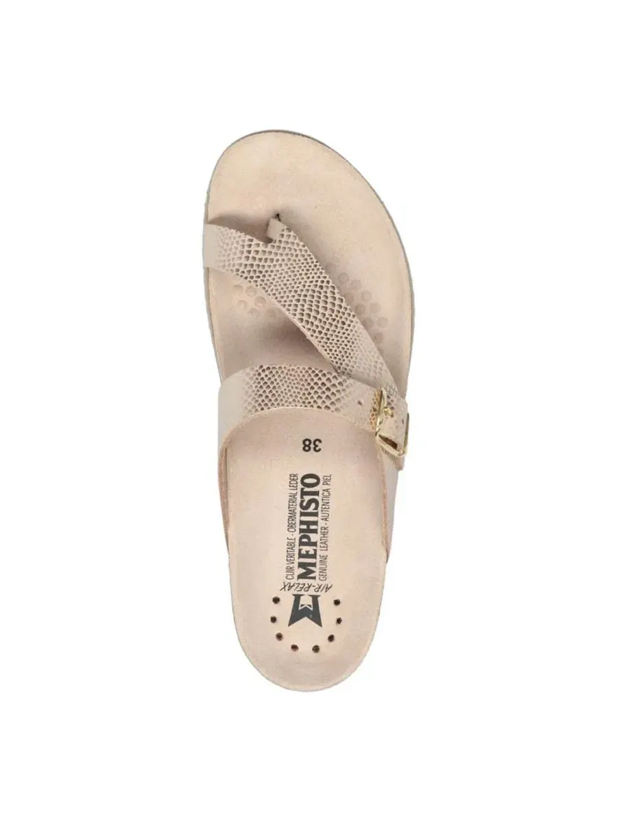 Сандалии Helen Metallics Sand Havana из кожи Mephisto — изображение 5 из 6, песочный