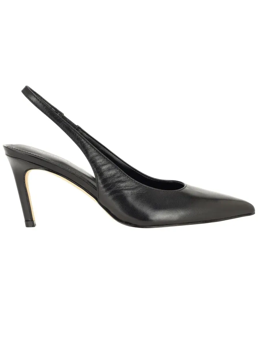 Туфли-лодочки с ремешком на пятке Biancya Leather Pointed Toe Slingback Pumps Calvin Klein — изображение 2 из 5, черный