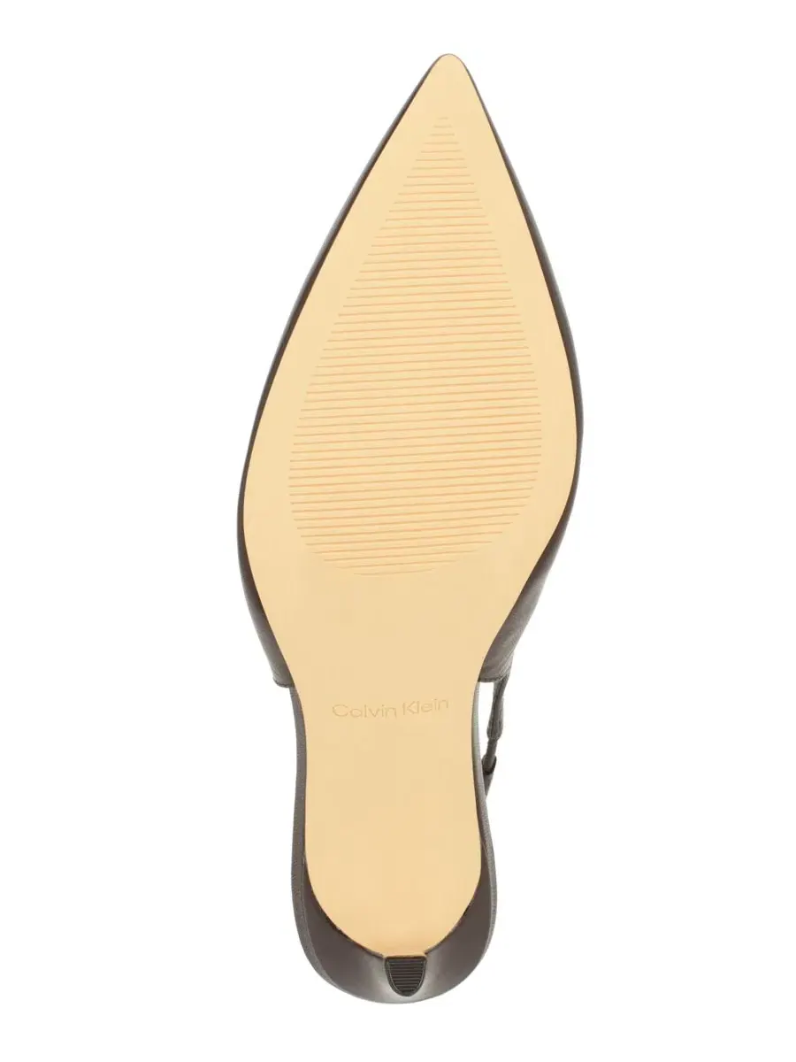 Туфли-слингбэки Biancya Leather Pointed Toe Calvin Klein — изображение 5 из 5, коричневый