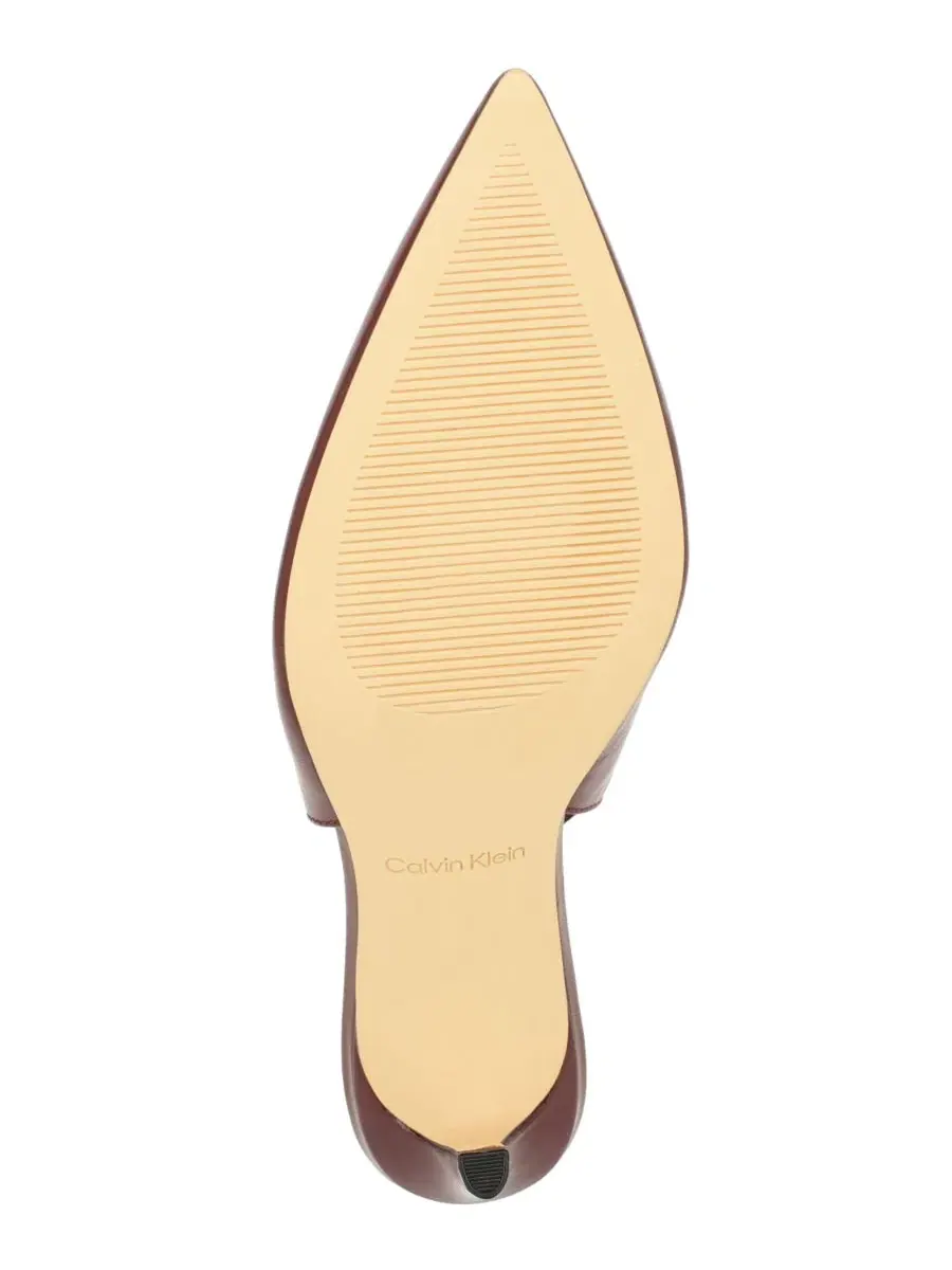 Туфли-лодочки Biancya Leather Pointed Toe Slingback Pumps Calvin Klein — изображение 5 из 5, темный красный
