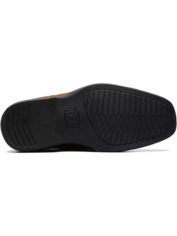 Маленькие мальчики показывают туфли-оксфорды Cap Toe Jr Florsheim — изображение 6 из 7, коричневый