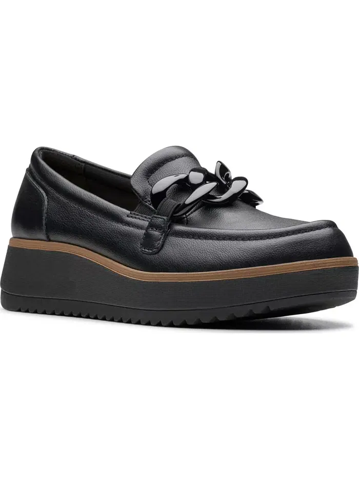 Лоферы Clarks Zylah May на низком каблуке, кожаные