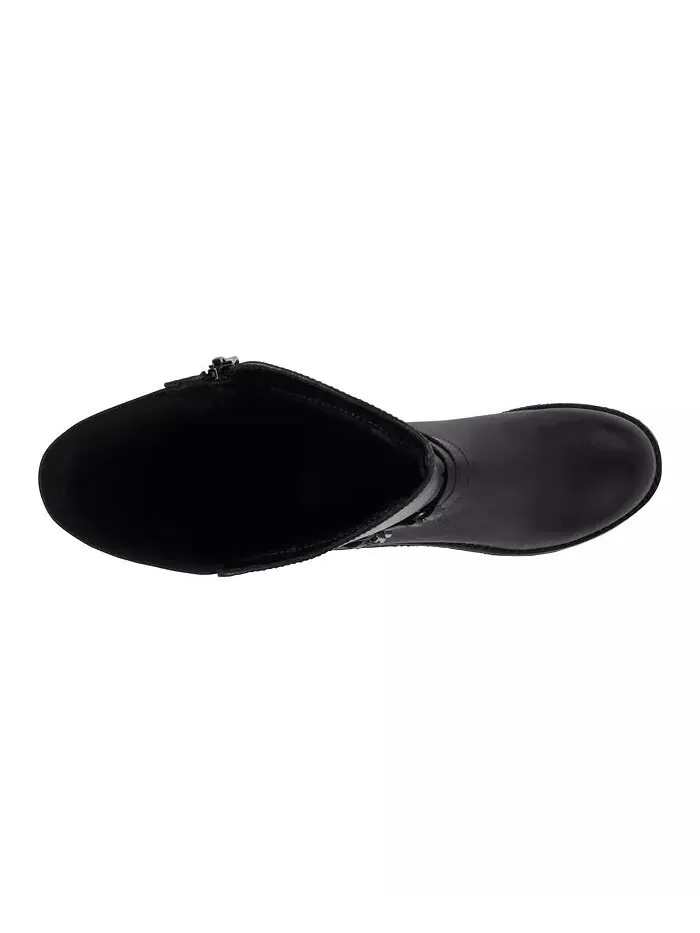 Женские сапоги Jonah Lug Sole Block Heel до колена GC Shoes — изображение 4 из 11, черный