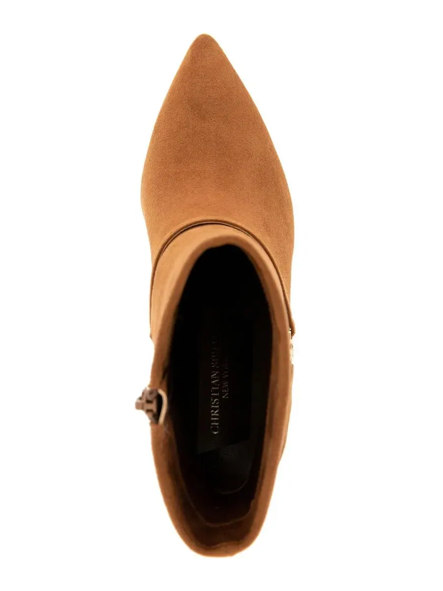 Ботильоны Maisie Pointed Toe на каблуке Christian Siriano — изображение 4 из 5, темный бежевый
