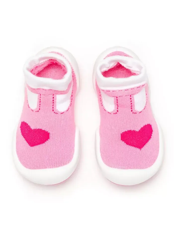 Детские дышащие моющиеся сандалии T-Strap Heart для девочек Komuello — без цвета