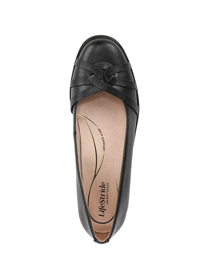 Женские балетки Jorie Low Wedge на низком клине LifeStride — изображение 4 из 5, черный