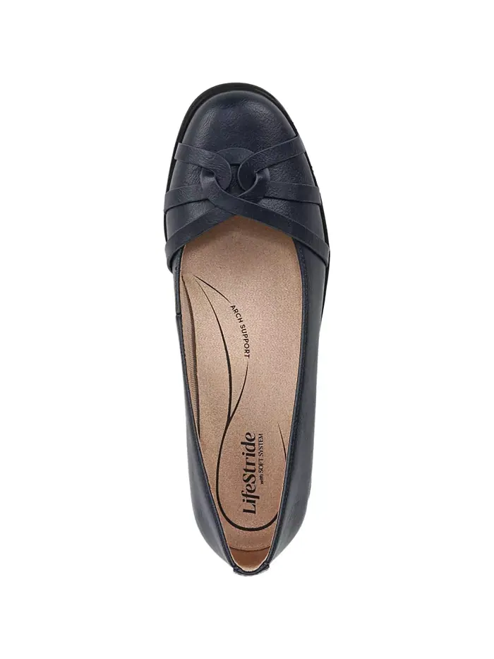 Женские балетки Jorie Low Wedge на низком клине LifeStride — изображение 4 из 5, темно-синий