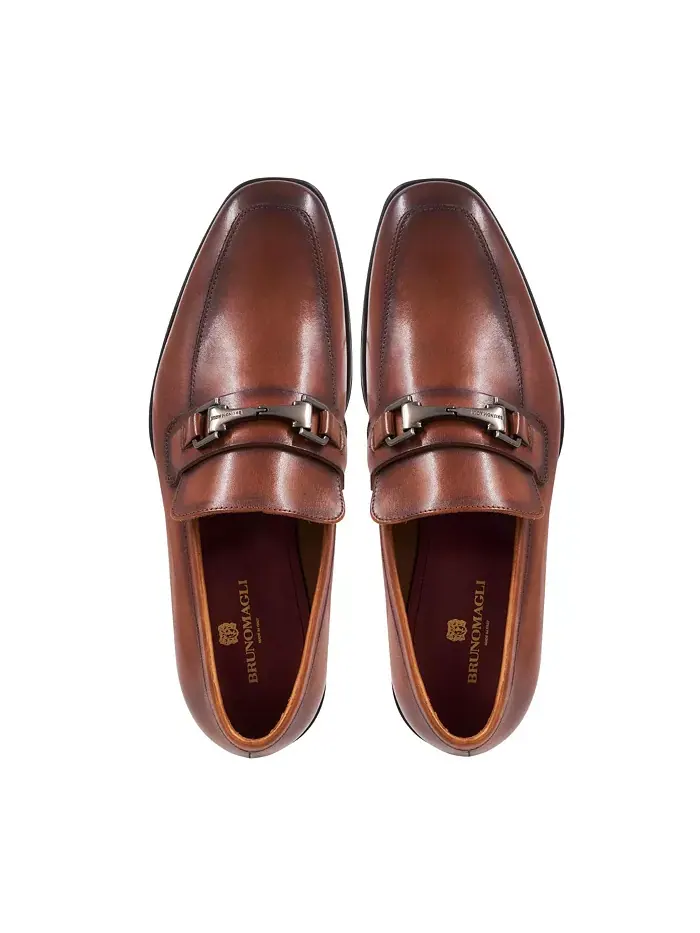 Мужские лоферы Raging Bit Slip On Bruno Magli — изображение 5 из 6, коричневый