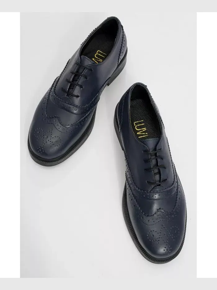 Кожаные оксфорды Avra для женщин Forever & Always Shoes — изображение 4 из 4, синий