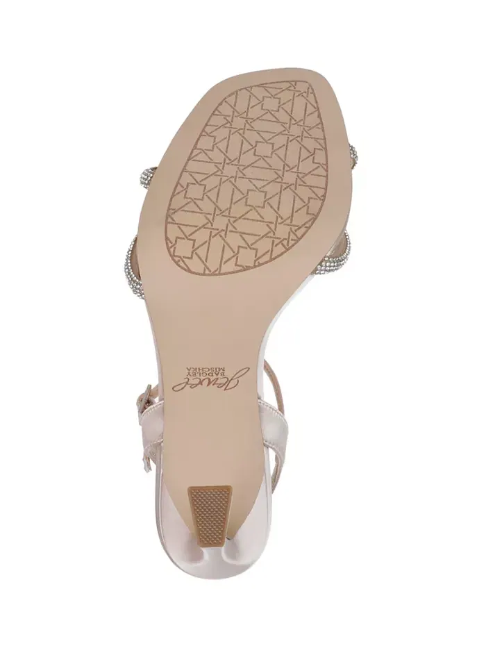 Женские вечерние сандалии Madison Knot Jewel Badgley Mischka — изображение 5 из 5, шампань