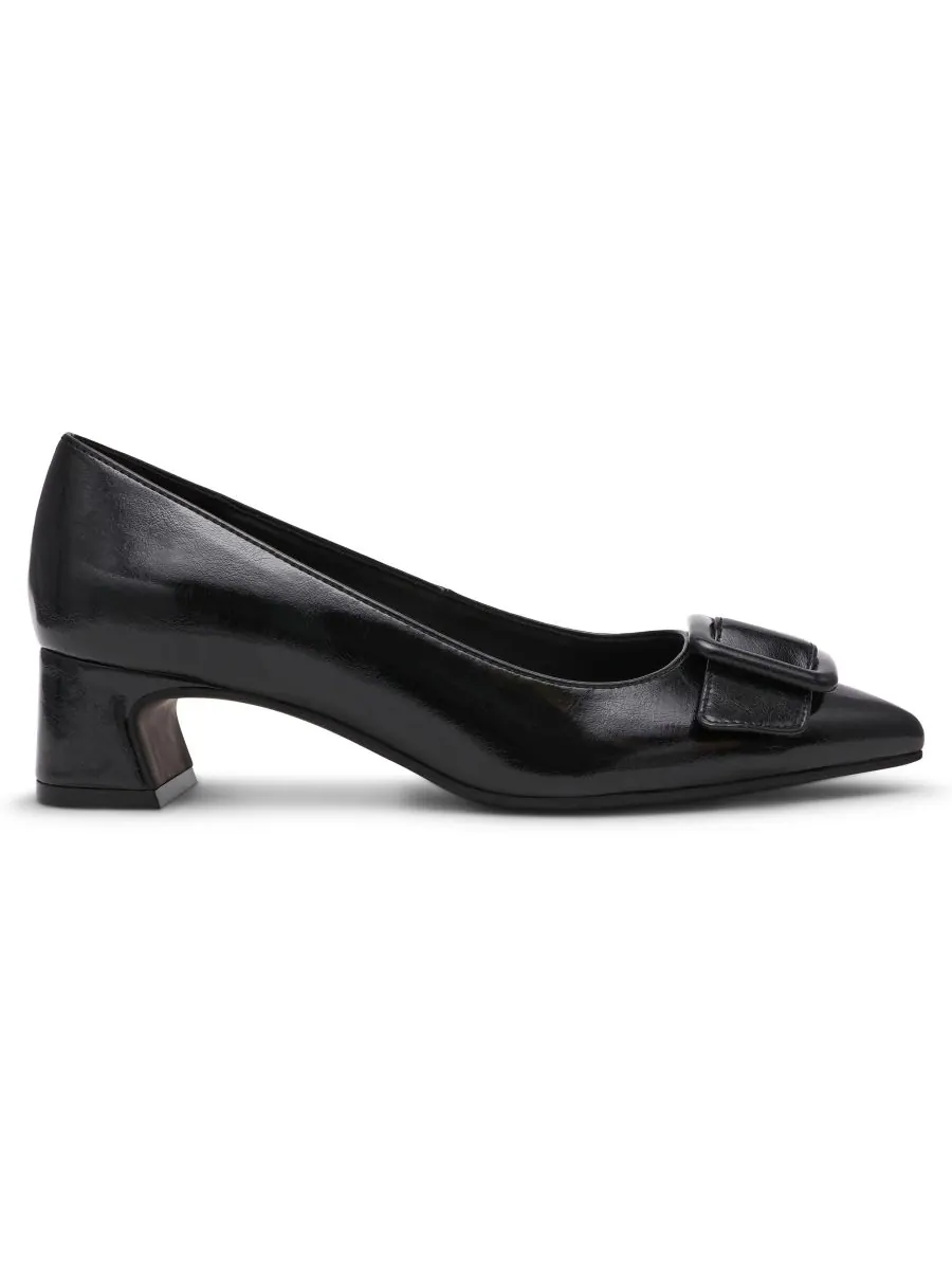 Женские туфли-лодочки Senara на блочном каблуке с пряжкой Anne Klein — изображение 2 из 7, черный