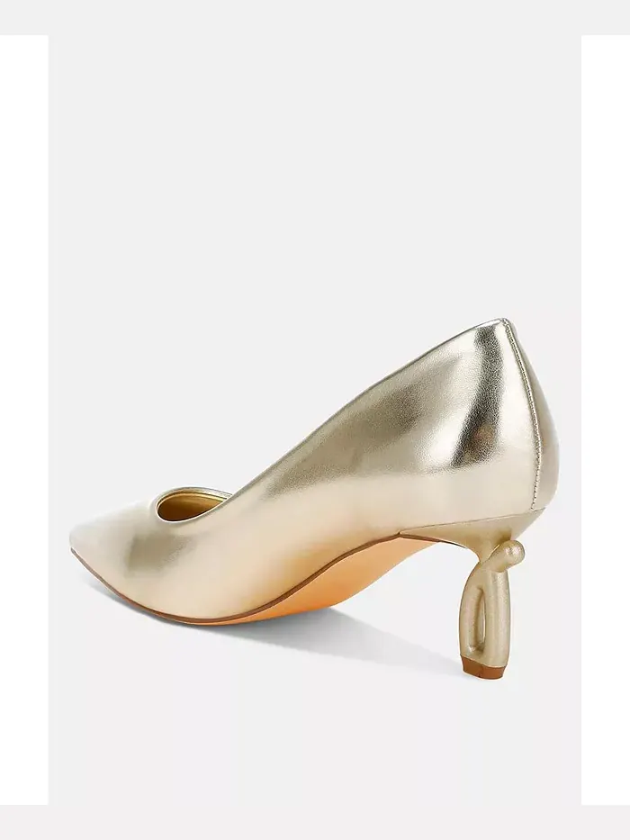 Туфли-лодочки Tagetes Metallic Fantasy на каблуке London Rag — изображение 3 из 3, золото
