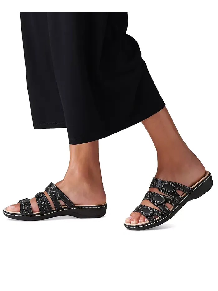 Сандалии Clarks Leisa Cacti Q, тройные ремешки — изображение 6 из 7, черный