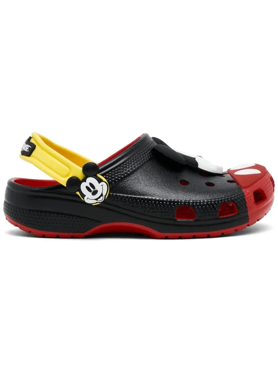 Классические сабо Disney для мальчиков с Микки Маусом от Finish Line Crocs — изображение 2 из 6, черный красный