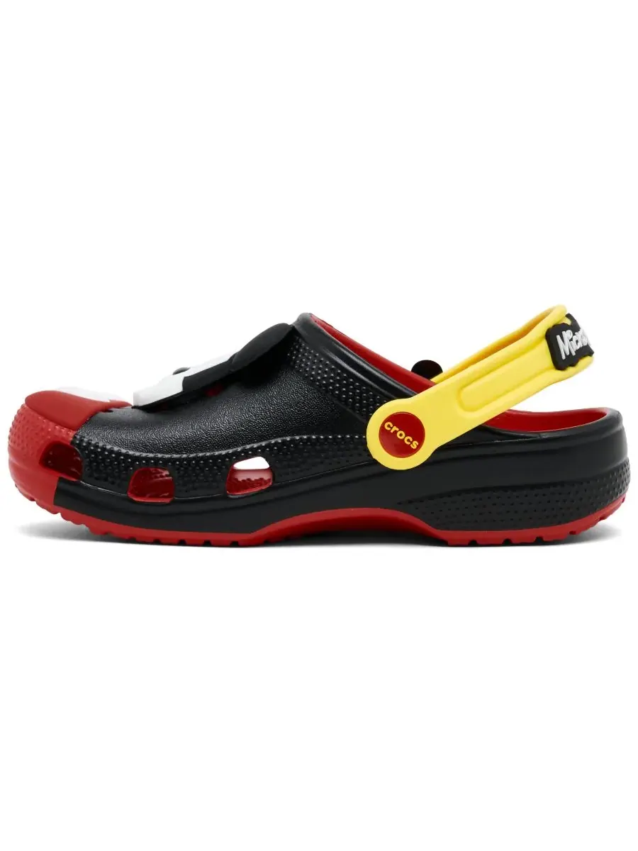 Классические сабо Disney для мальчиков с Микки Маусом от Finish Line Crocs — изображение 3 из 6, черный красный
