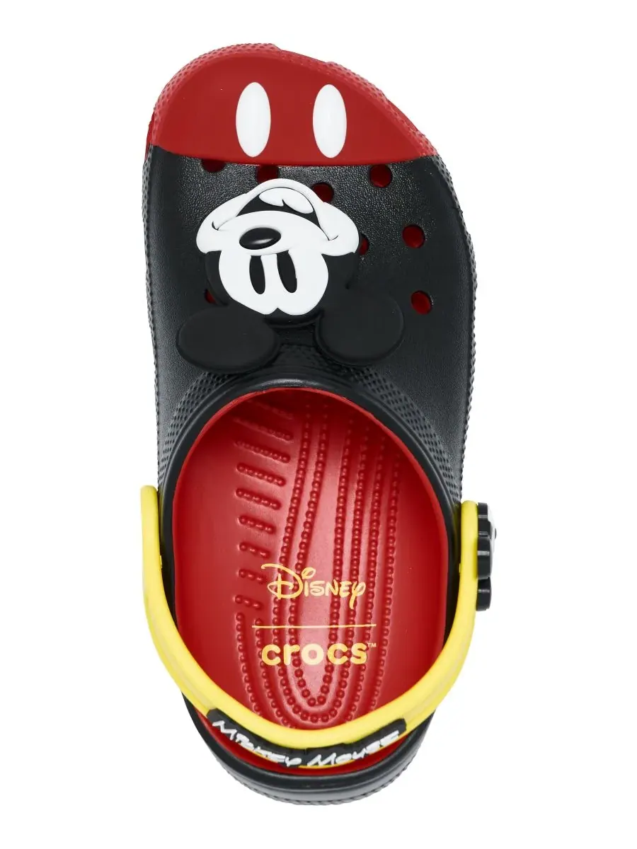 Классические сабо Disney для мальчиков с Микки Маусом от Finish Line Crocs — изображение 4 из 6, черный красный