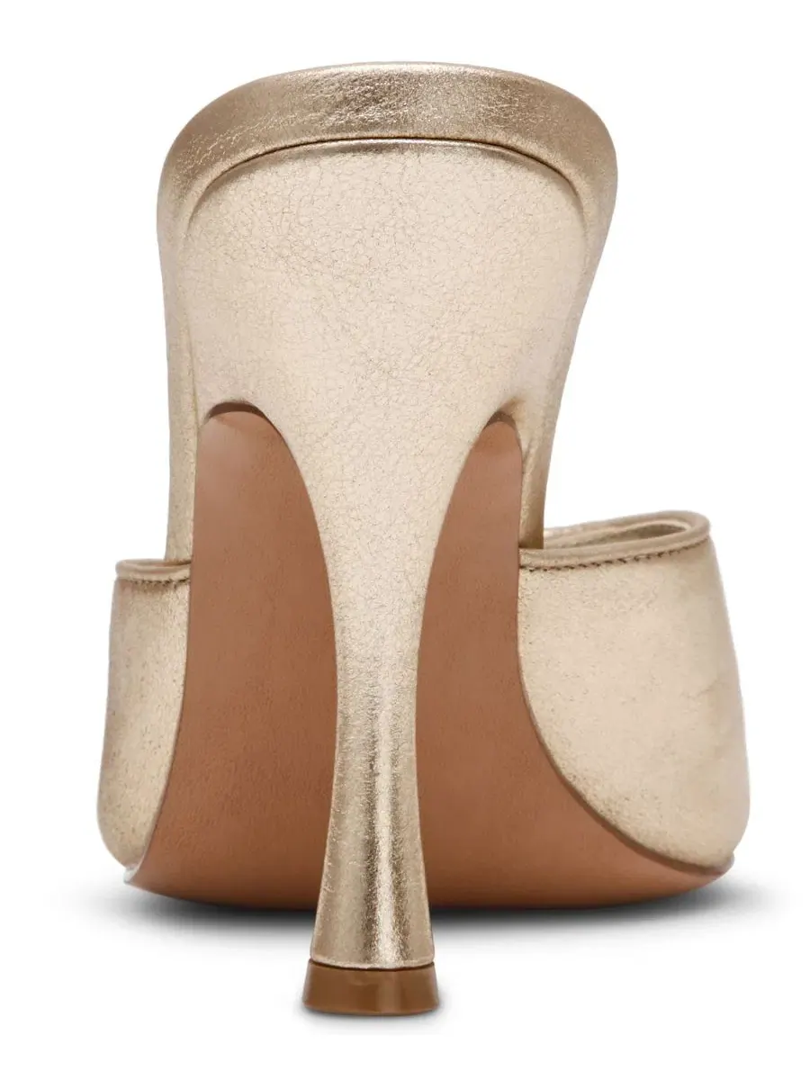 Женские босоножки на каблуке с открытым носком Jules Peep Toe Steve Madden — изображение 3 из 7, золотистый