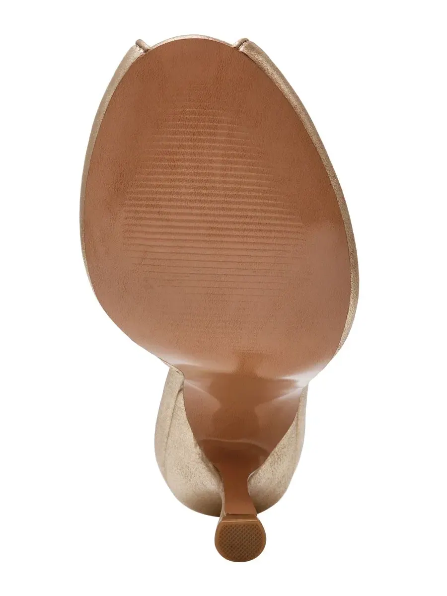 Женские босоножки на каблуке с открытым носком Jules Peep Toe Steve Madden — изображение 5 из 7, золотистый
