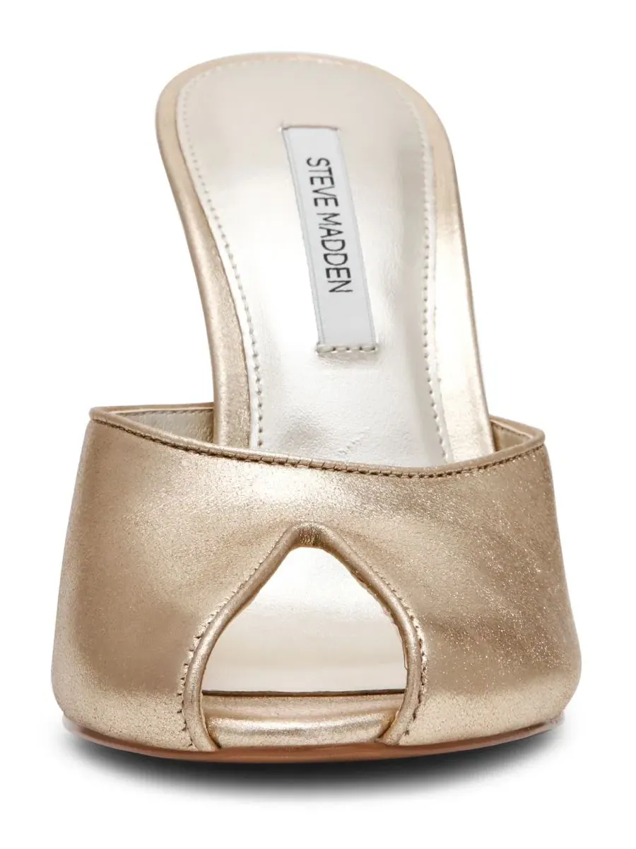Женские босоножки на каблуке с открытым носком Jules Peep Toe Steve Madden — изображение 7 из 7, золотистый