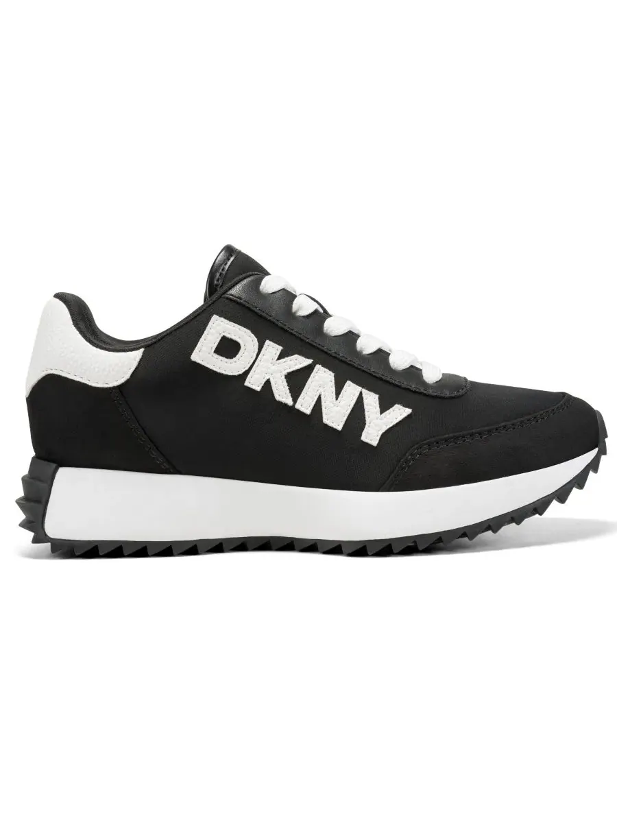 Кроссовки на шнуровке с логотипом DKNY — изображение 2 из 5, черный/белый
