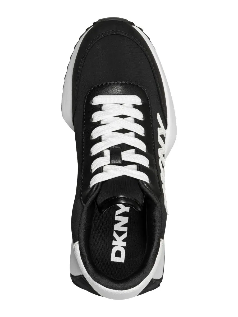 Кроссовки на шнуровке с логотипом DKNY — изображение 4 из 5, черный/белый