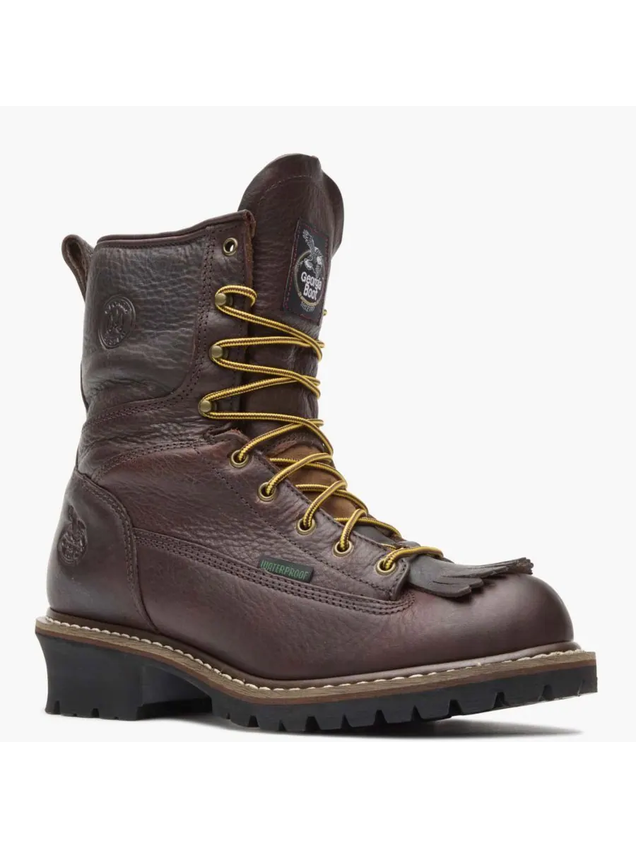 Мужские водонепроницаемые рабочие ботинки для лесорубов GEORGIA BOOT — изображение 7 из 7, шоколад