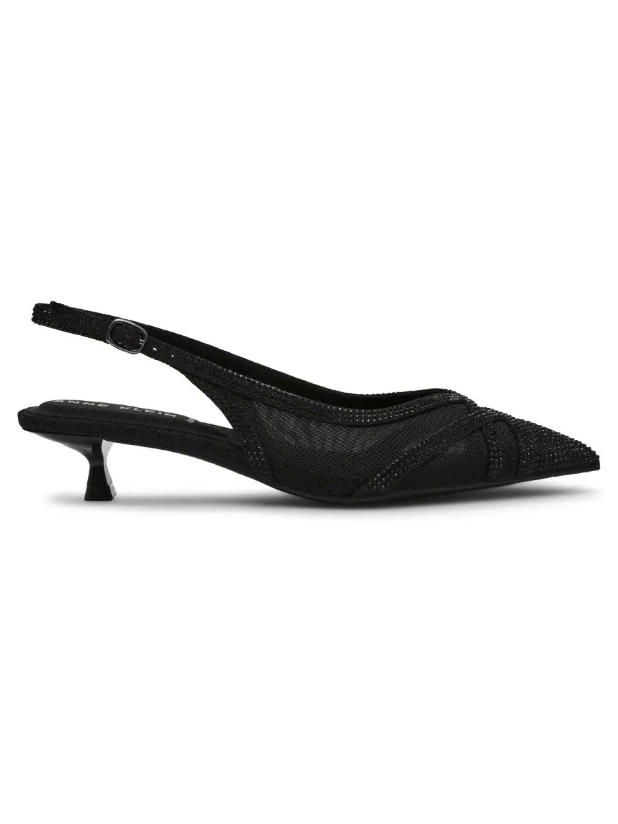 Anne Klein Женские вечерние туфли Jolene с открытой пяткой — изображение 2 из 7, черный