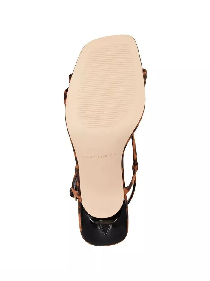 Женские босоножки Danzy Bow Square Toe Dress Marc Fisher — изображение 5 из 5, леопардовый