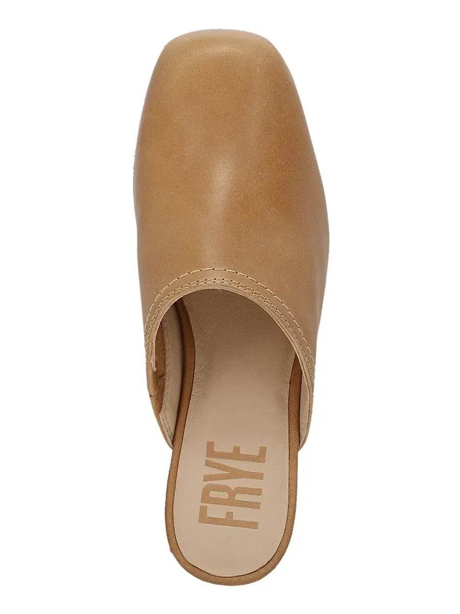 Женские кожаные сабо на массивном каблуке Campus Frye, Banana Leather — изображение 4 из 5