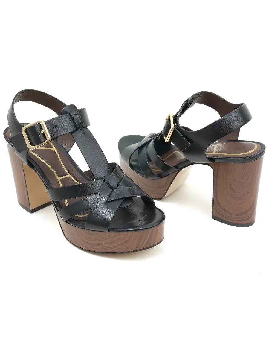 Босоножки-платформа Lotus с блочным каблуком Kenneth Cole New York — изображение 8 из 8, черный