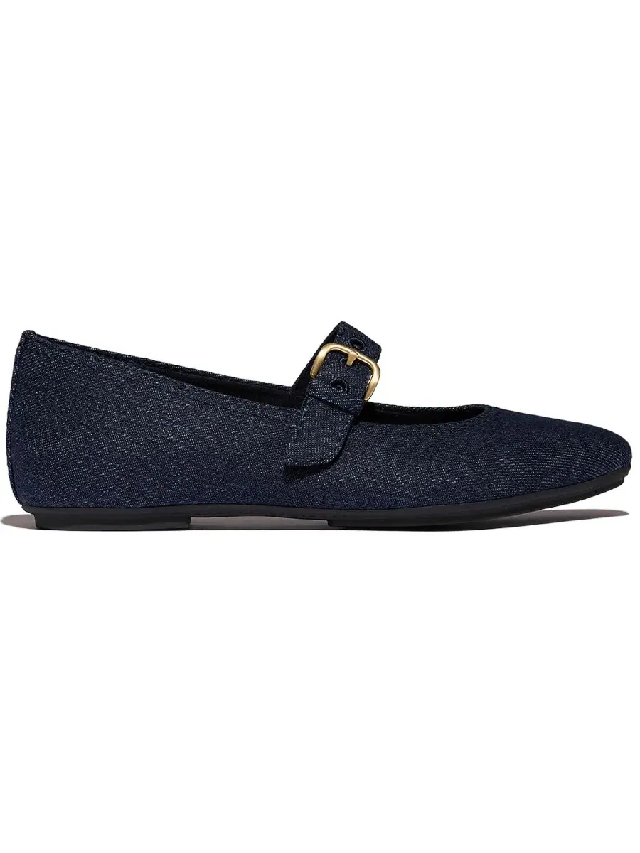 Женские джинсовые балетки Delicato Mary Jane FitFlop — изображение 2 из 7, темный джинсовый синий
