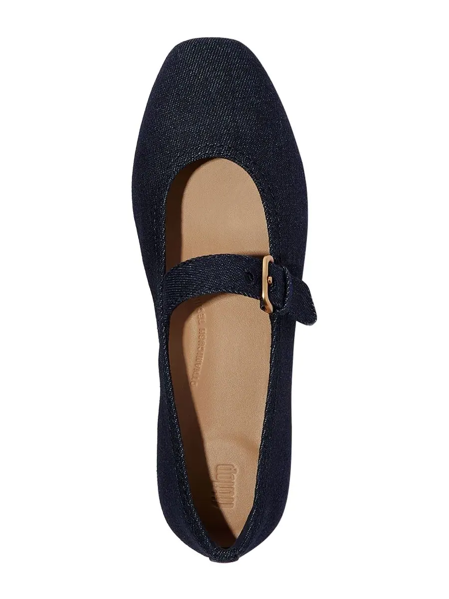 Женские джинсовые балетки Delicato Mary Jane FitFlop — изображение 3 из 7, темный джинсовый синий