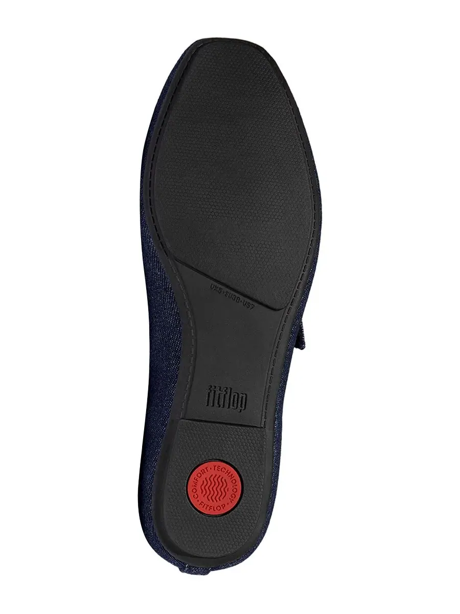 Женские джинсовые балетки Delicato Mary Jane FitFlop — изображение 4 из 7, темный джинсовый синий