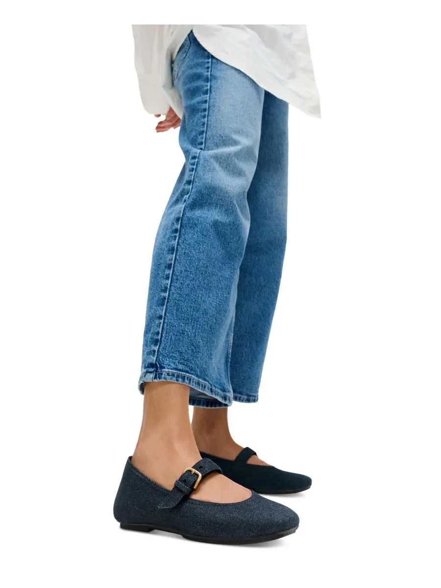 Женские джинсовые балетки Delicato Mary Jane FitFlop — изображение 6 из 7, темный джинсовый синий