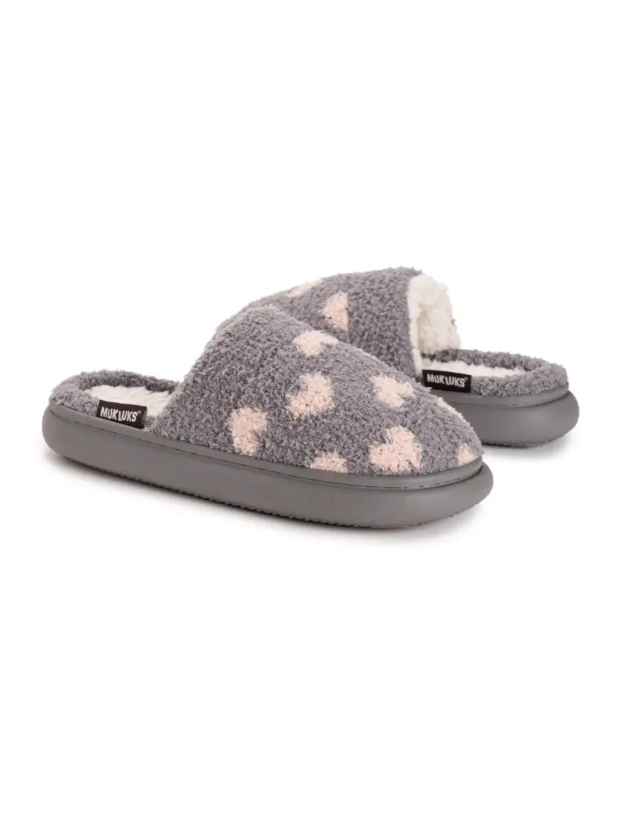 Женские сандалии Cori Cozy Scuff Muk Luks — изображение 5 из 6, серый розовый
