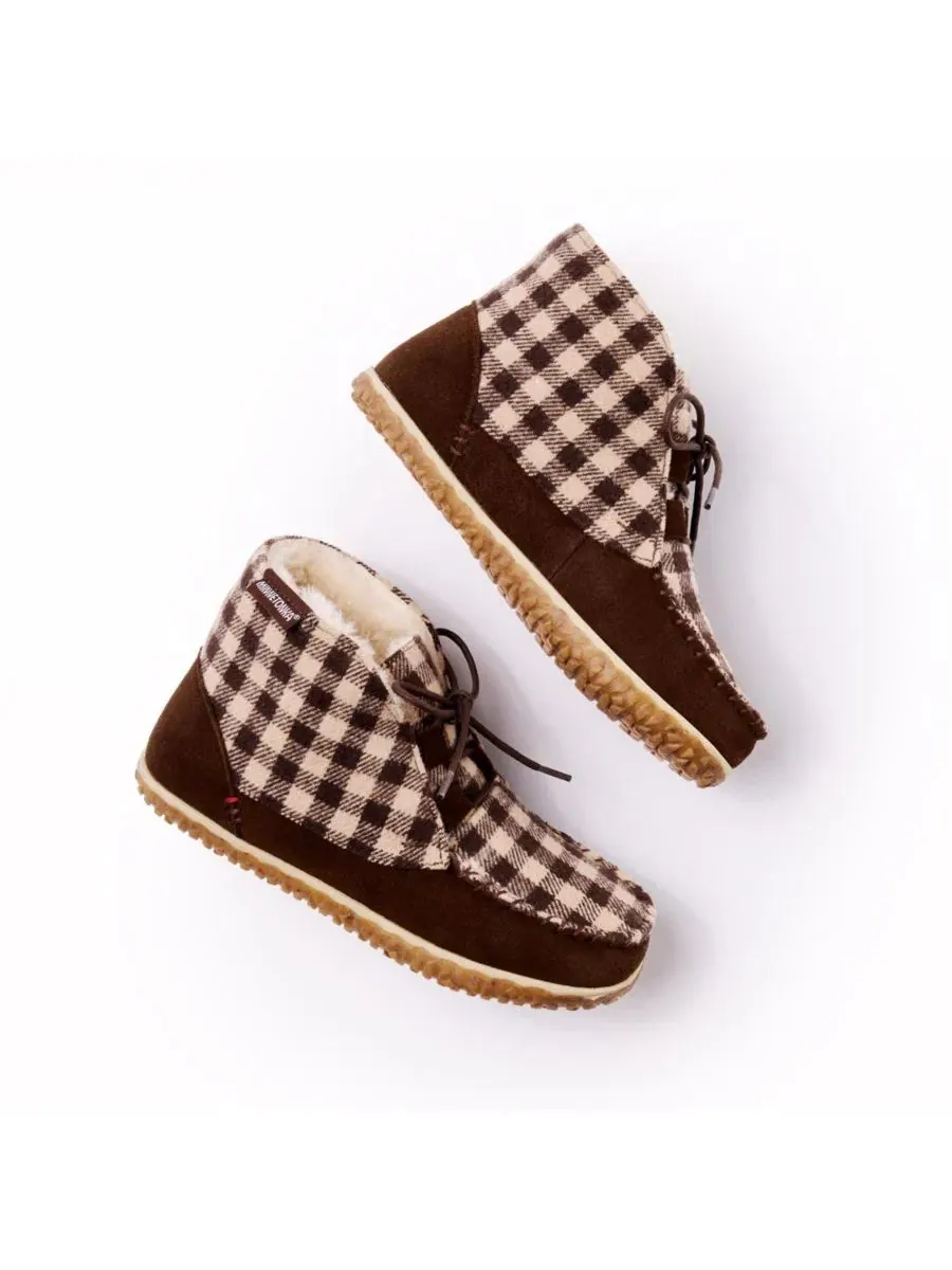 Уютные слипперы-ботинки Torrey с шнуровкой Minnetonka — изображение 6 из 6, коричневый